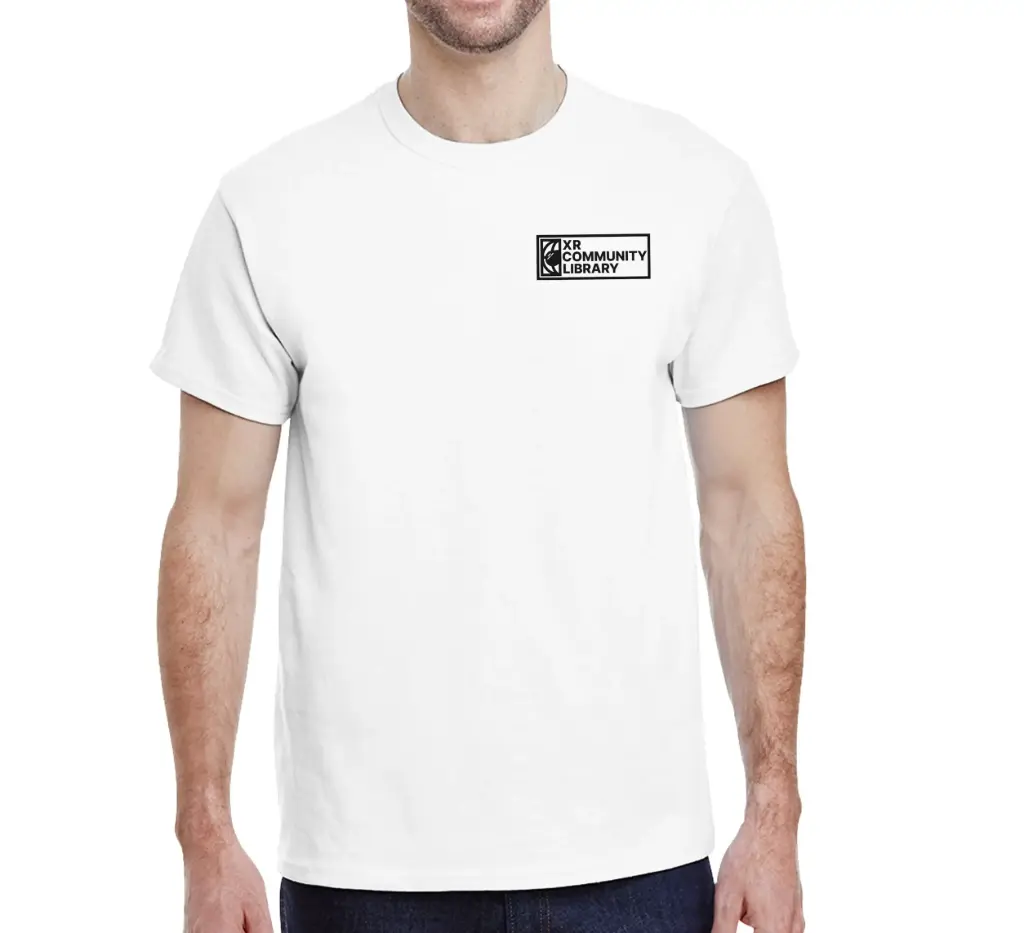 XR Community Library Official Logo White T-Shirt 